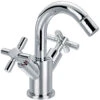 Flova XL Deck Mounted Diamond Chrome Finish Bidet Mixer Tap With Clicker Waste