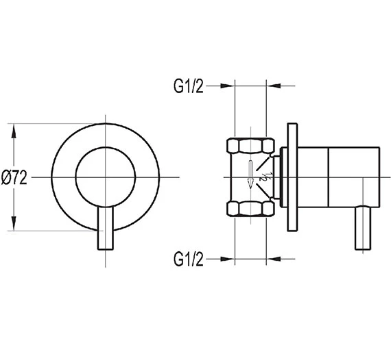 Flova Levo Wall Mounted Shut-Off Valve 4 Flova Levo Wall Mounted Shut-Off Valve - Image 2