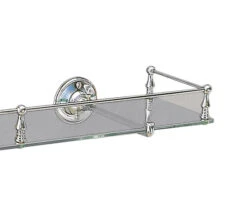 Miller Stockholm Glass Shelf With Guard Rail 500mm - 602C -Duravit Store QS V15790 1 mn