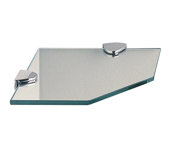 Miller Classic Clear Glass Corner Shelf 200mm - 292020 4 Miller Classic Clear Glass Corner Shelf 200mm - 292020 - Image 2