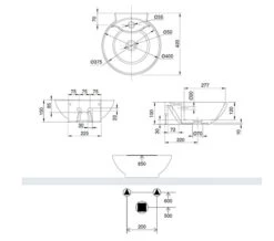 Miller 400mm Round Ceramic Basin - 174W1 -Duravit Store QS V15898 2 mn