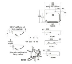 Armitage Shanks Portman 21 Contemporary Wall-Hung Basin -Duravit Store QS V16179 2 mn