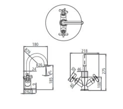 Roper Rhodes Wessex Basin Mixer Tap With Click Waste Chrome - T661002 -Duravit Store QS V19564 2 mn
