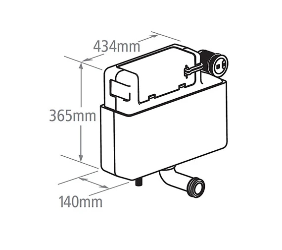 Roper Rhodes Torrent Concealed Dual Flush Cistern - TR9001 4 Roper Rhodes Torrent Concealed Dual Flush Cistern - TR9001 - Image 2