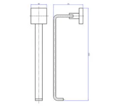 Crosswater Zeya 235mm Wide Chrome Towel Rail -Duravit Store QS V21926 2 mn