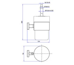 Crosswater Zeya Ceramic WC Brush Holder - ZE025C+ -Duravit Store QS V21931 2 mn