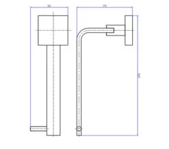 Crosswater Zeya Toilet Roll Holder Chrome - ZE029C+ -Duravit Store QS V21934 2 mn