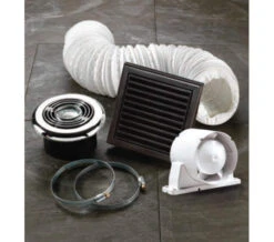 HIB Turbo Bathroom LED Illuminated White Inline Extractor Fan -Duravit Store QS V22857 4 mn