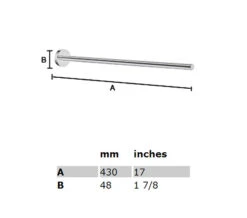 Smedbo Home 430mm Fixed Towel Rail -Duravit Store QS V23881 2 mn