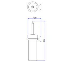 Crosswater Central Chrome Toilet Brush Holder - CE025C+ -Duravit Store QS V24238 2 mn