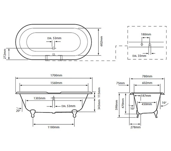 Heritage Granley Traditional Bathroom Suite - 2 - PGRW05 PGRW09 THC10P TGRC00 9 Heritage Granley Traditional Bathroom Suite - 2 - PGRW05 PGRW09 THC10P TGRC00 - Image 7