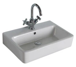 Roper Rhodes Hampton Rectangular White Countertop Basin - HAM560C -Duravit Store QS V25372 1 mn 1