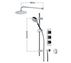 Roper Rhodes Event Chrome Triple Control Shower System 22 - SVSET22 -Duravit Store QS V25396 2 mn