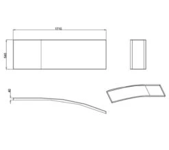 Cleargreen Ecocurve White Front Bath Panel 1700mm - R16F -Duravit Store QS V26298 2 mn
