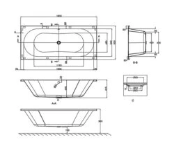 Cleargreen Verde Rectangular Double Ended White Bath 1800 X 800mm Round -Duravit Store QS V26307 2 mn