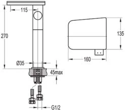 Flova Annecy Diamond Chrome Finish Tall Basin Mixer Tap With Clicker Waste -Duravit Store QS V27049 2 mn