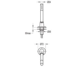 Flova Annecy Deck Mounted Diamond Chrome Finish Shower Handset Kit With Hose -Duravit Store QS V27055 2 mn