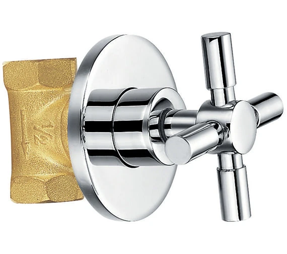 Flova XL Diamond Chrome Wall Mounted Concealed Shut Off Valve For Cold Water 3 Flova XL Diamond Chrome Wall Mounted Concealed Shut Off Valve For Cold Water