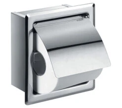 Flova Gloria Diamond Chrome Concealed Toilet Roll Holder -Duravit Store QS V27319 1 mn