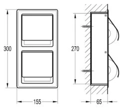 Flova Gloria Diamond Chrome Concealed Toilet Roll Holder -Duravit Store QS V27320 2 mn