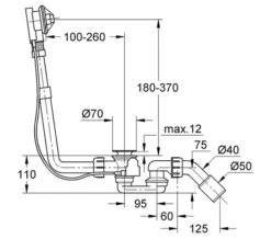Grohe Talento Pop-up Bath Waste And Overflow - 28939000 -Duravit Store QS V28365 2 mn