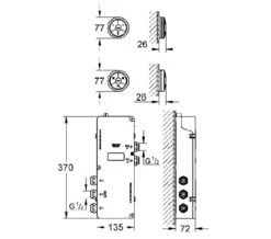 Grohe Veris F Digital Chrome Controller And Shower Diverter -Duravit Store QS V28674 2 mn