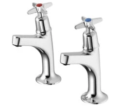 Armitage Shanks Sandringham 21 Elegant Sink Pillar Taps With Crosshead Handles