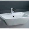 RAK Summit 1 Tap Hole Semi Recessed White Basin 500mm - SUM50SR1 -Duravit Store QS V30118 1 mn