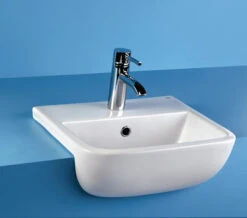 RAK Series 600 Semi Recessed White Basin -Duravit Store QS V30120 3 mn