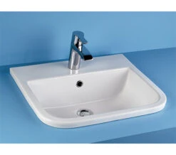 RAK Series 600 White 500mm Wide Inset Vanity Basin