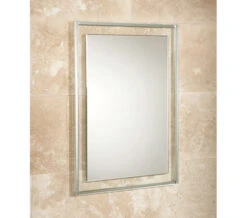 HIB Georgia Bevelled Edge Mirror On Clear Glass Frame 500 X 700mm