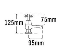Tre Mercati Charleston Pair Of Chrome Bath Tap -Duravit Store QS V31463 2 mn