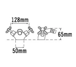 Tre Mercati Charleston Mono Chrome Bidet Mixer Tap With Pop Up Waste -Duravit Store QS V31465 2 mn