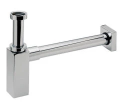 Tre Mercati Chrome Minimal Square Brass Bottle Trap