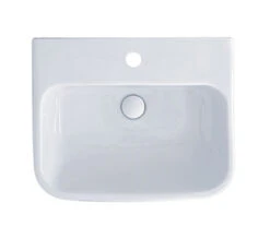 RAK Metropolitan White Basin 525mm With Full Pedestal -Duravit Store QS V36240 4 mn