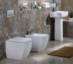 RAK Metropolitan White Basin 525mm With Full Pedestal -Duravit Store QS V36240 5 mn