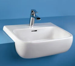RAK Metropolitan 1 Tap Hole Semi Recessed White Basin 520mm - METSRBAS1 10 RAK Metropolitan 1 Tap Hole Semi Recessed White Basin 520mm - METSRBAS1 -Duravit Store QS V36244 3 mn