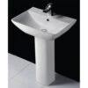 RAK Summit 1 Tap Hole White Basin With Full Pedestal 600mm 1 RAK Summit 1 Tap Hole White Basin With Full Pedestal 600mm -Duravit Store QS V36310 6 mn 1