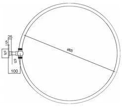 Nuie Round Shower Curtain Chrome Ring 825mm -Duravit Store QS V37005 2 mn