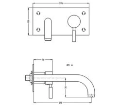 Crosswater Design 2 Hole Wall Mounted Chrome Basin Mixer Tap - DE121WNC -Duravit Store QS V38142 2 mn