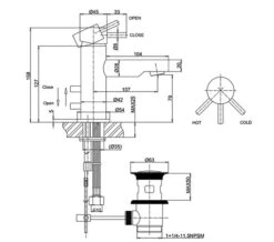 Crosswater Kai Lever Monobloc Mini Basin Mixer Tap Chrome -Duravit Store QS V38321 2 mn