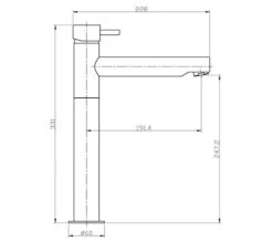 Crosswater Kai Lever Monobloc Chrome Tall Basin Mixer Tap -Duravit Store QS V38323 2 mn