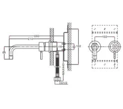 Crosswater Kai Lever Wall Mounted Chrome 2 Hole Basin Mixer Tap Set 8 Crosswater Kai Lever Wall Mounted Chrome 2 Hole Basin Mixer Tap Set -Duravit Store QS V38327 2 mn
