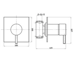 Crosswater Kai Lever Recessed Chrome Manual Shower Valve 7 Crosswater Kai Lever Recessed Chrome Manual Shower Valve -Duravit Store QS V38341 2 mn