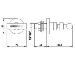 Hudson Reed Minimalist Swivel Body Jet Chrome 7 Hudson Reed Minimalist Swivel Body Jet Chrome -Duravit Store QS V38652 2 mn