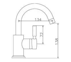 Hudson Reed Tec Single Lever Side Action Mini Basin Mixer Tap Chrome With Waste -Duravit Store QS V38763 2 mn