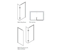 Crosswater Design Plus Walk In Easy Access Shower Enclosure With 300mm Return Panel -Duravit Store QS V39253 2 mn