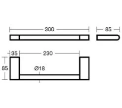 Ideal Standard Concept Towel Rail 300mm -Duravit Store QS V40403 2 mn