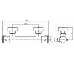 Nuie Minimalist Thermostatic Chrome Bar Shower Valve With Bottom Outlet 8 Nuie Minimalist Thermostatic Chrome Bar Shower Valve With Bottom Outlet -Duravit Store QS V41491 2 mn