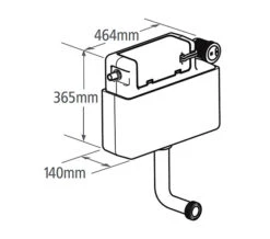 Roper Rhodes Cascade Concealed Dual Flush Cistern - TR9002 -Duravit Store QS V41694 2 mn